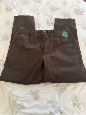 RSQ Men's Brown Drawstring Joggers